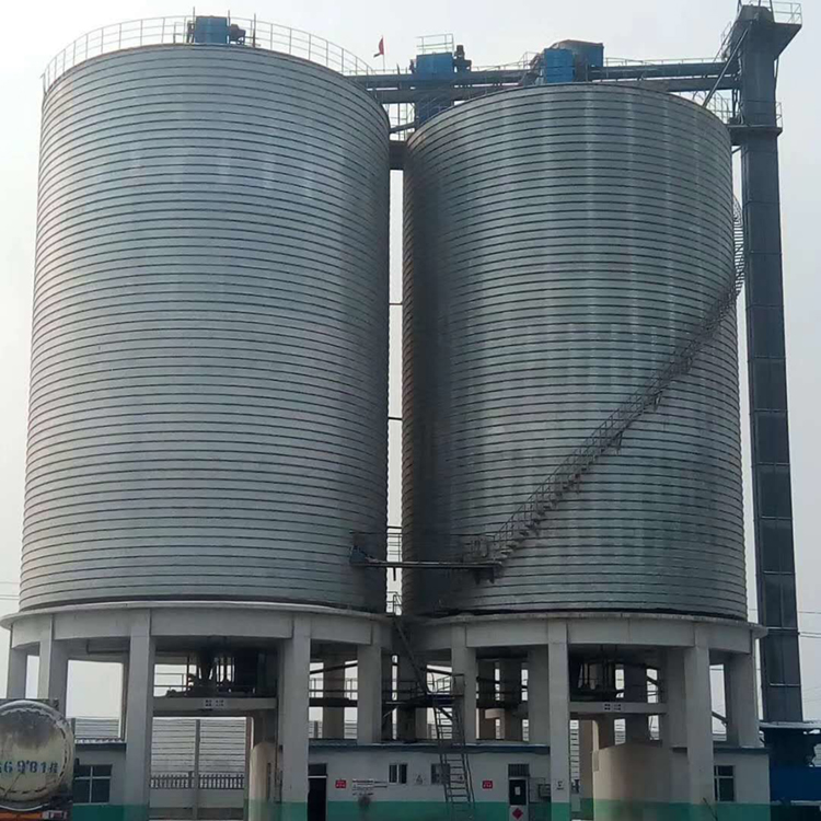 海南棗莊2座5000噸礦粉用螺旋卷板倉(cāng)