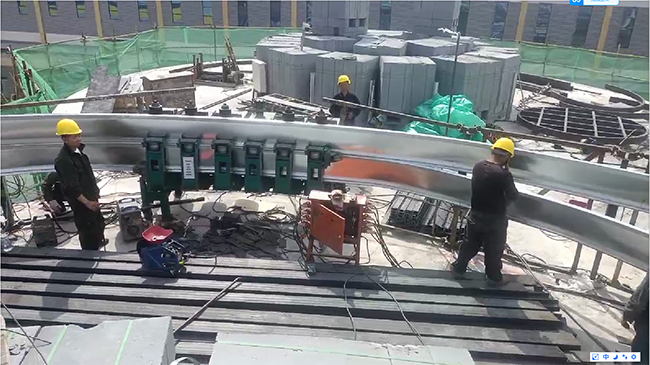 海南河北4座6000噸螺旋鋼板倉項目施工進度